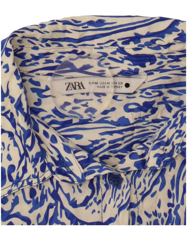 Zara ženska košulja UK 14 srednje plava paisley boja