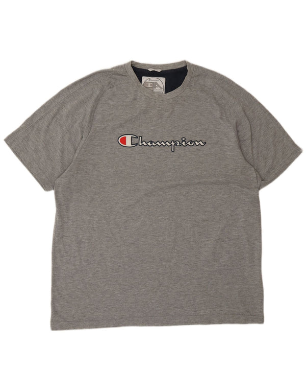 Champion gornji dio majice kratkih rukava s grafičkim motivima 2XL, sivi pamuk