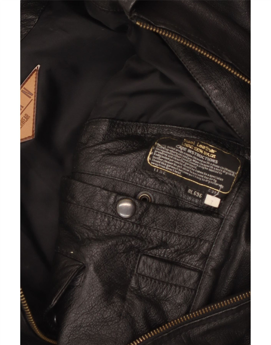 MILAN muška kožna jakna UK 40 velika crna koža