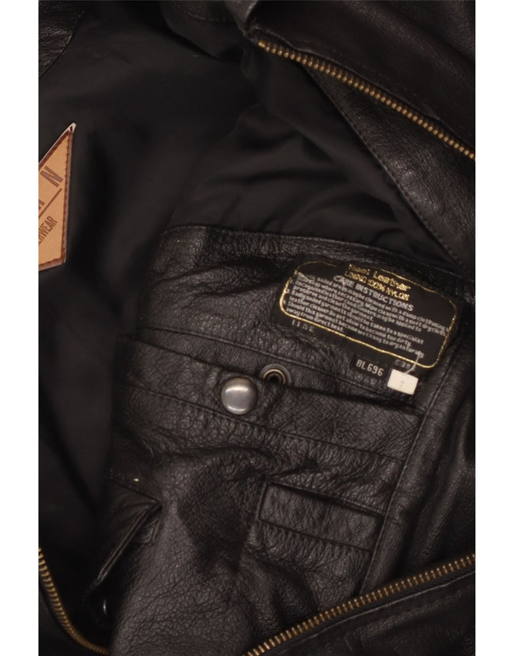 MILAN muška kožna jakna UK 40 velika crna koža