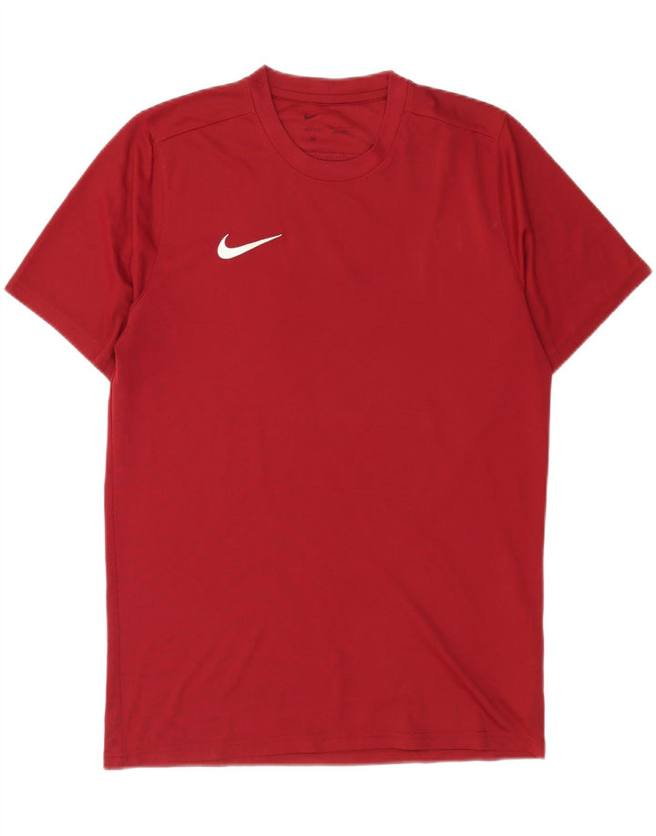 Nike Dri Fit majica kratkih rukava velika, bordo poliester