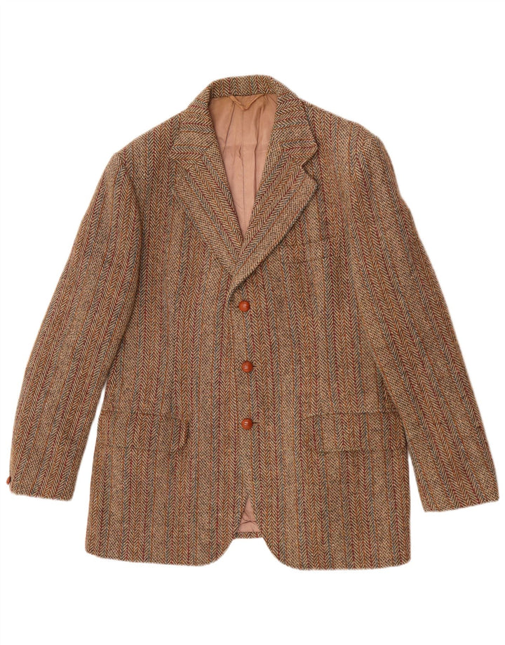 Harris Tweed muški sako sa 3 gumba UK 38 Srednje zelena riblja kost