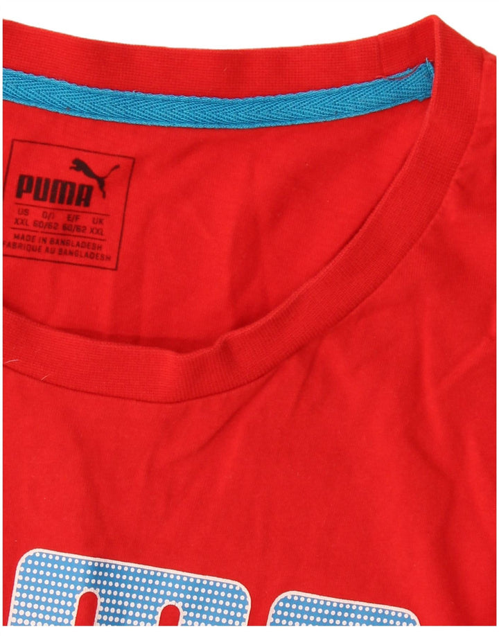Puma muška majica s grafičkim motivima 2XL crvena