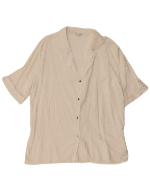 Vintage ženska košulja kratkih rukava UK 18 XL bijela