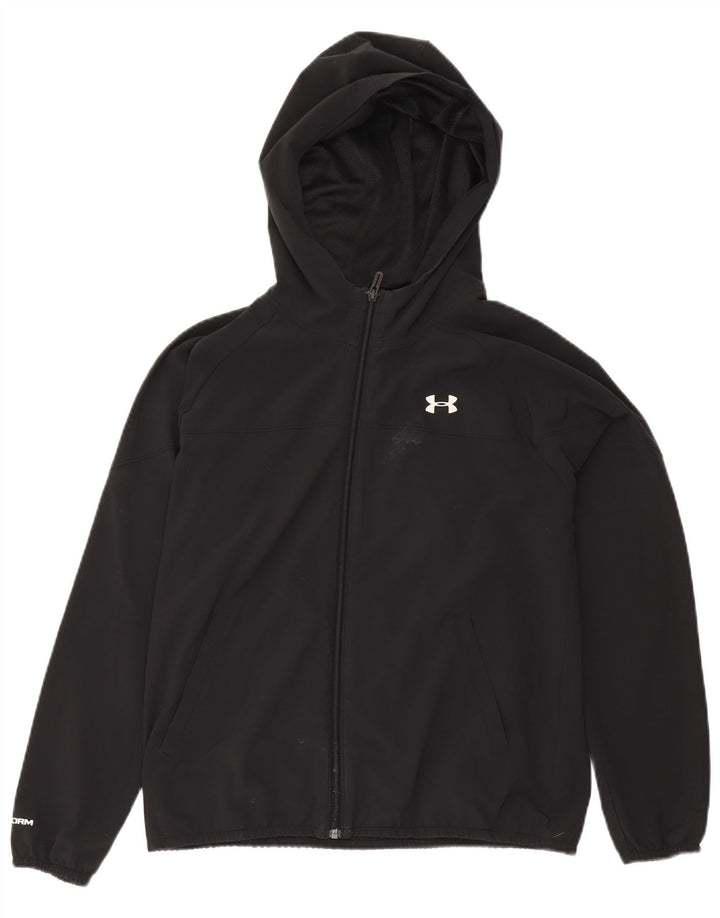 Muška gornja jakna Under Armour s kapuljačom, srednji crni poliester