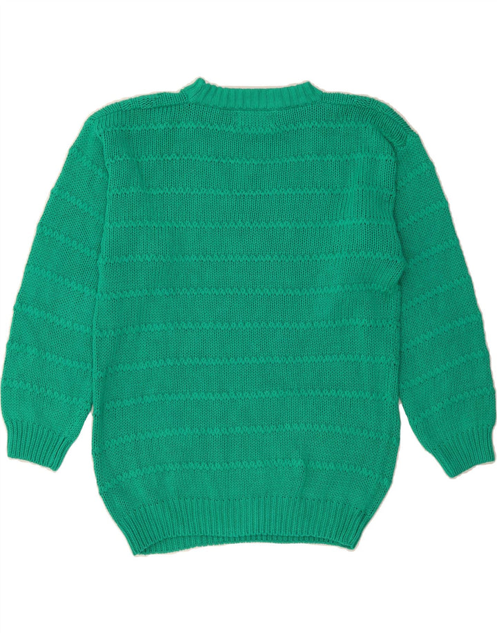 BOOGIE Mens Crew Neck Jumper Sweater Medium Green Cotton Vintage BOOGIE and Second-Hand BOOGIE from Messina Hembry 