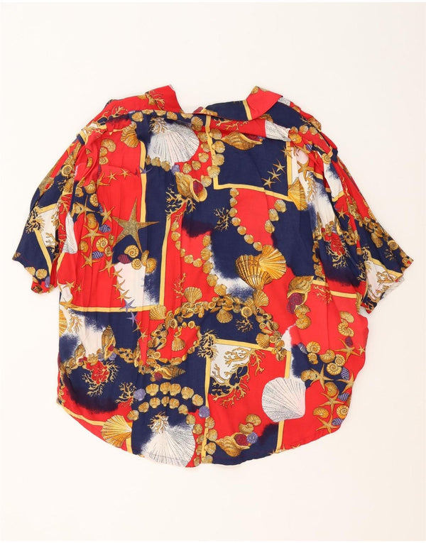 Vintage ženska grafička majica kratkih rukava UK 18 XL tamnoplava boja