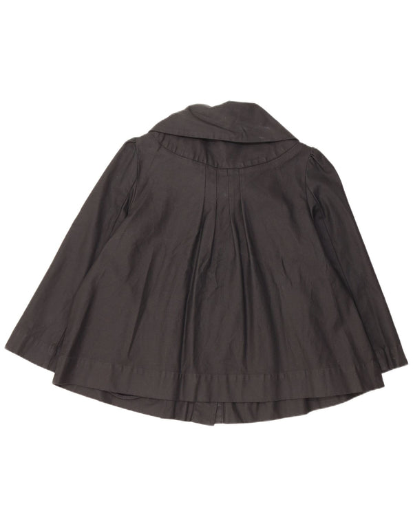 Topshop ženska bomber jakna 3/4 rukava UK 14 Veliki crni pamuk