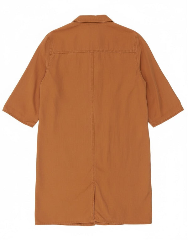 Perte by Krizia ženska pulover haljina-košulja 3/4 rukava UK 12 srednje smeđa