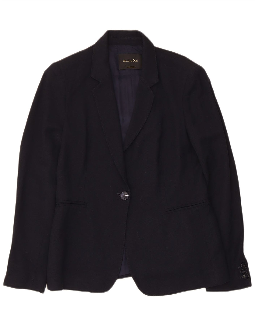 Massimo Dutti Ženska jakna sa 1 gumbom EU 40 srednje tamnoplava viskoza