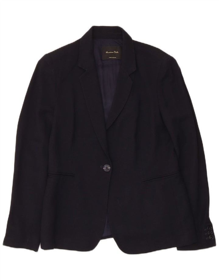 Massimo Dutti Ženska jakna sa 1 gumbom EU 40 srednje tamnoplava viskoza