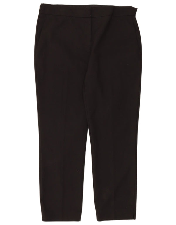 Zara ženske ravne chino hlače visokog struka 2XL W34 L28 crni pamuk