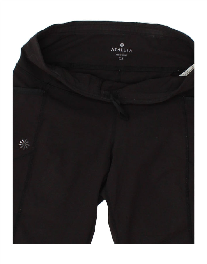 ATHLETA Womens Capri Leggings UK 6 XS Black Polyester Vintage Athleta and Second-Hand Athleta from Messina Hembry 