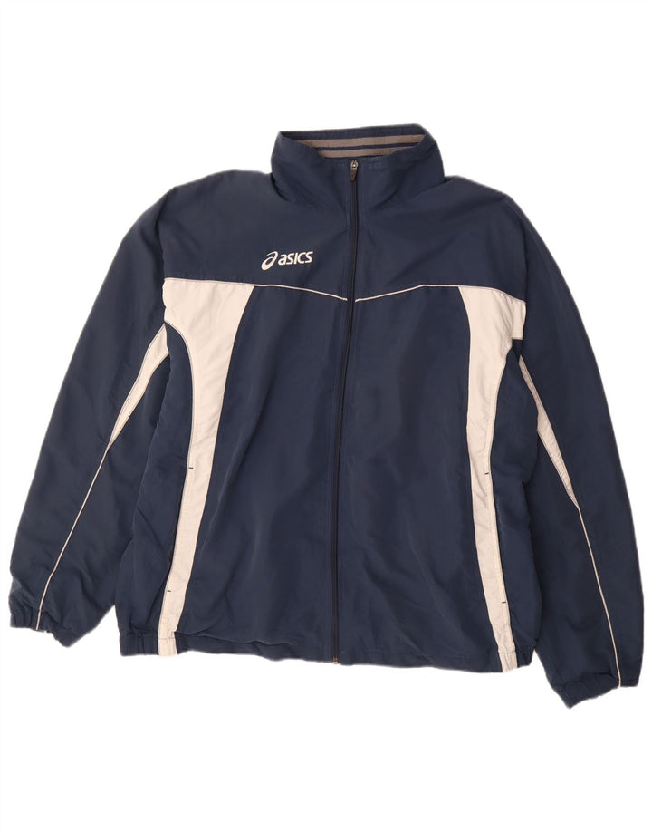 ASICS muška trenirka gornja jakna XL tamnoplavi poliester u boji