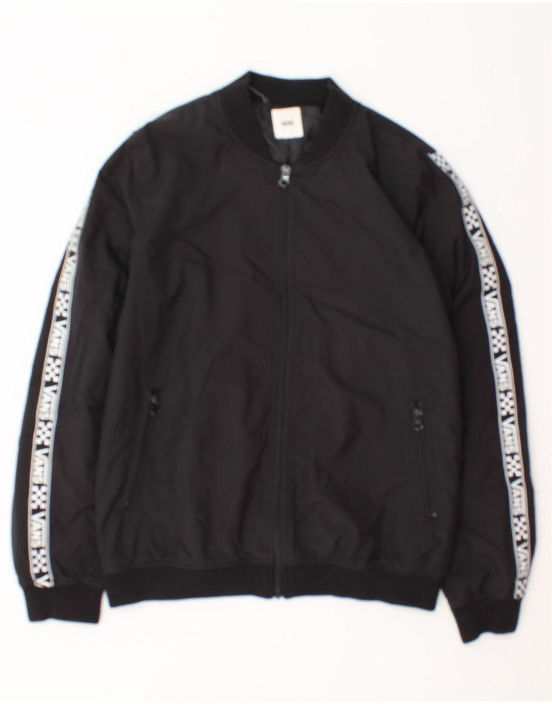 VANS Mens Graphic Tracksuit Top Jacket Small Black Vintage Vans and Second-Hand Vans from Messina Hembry 