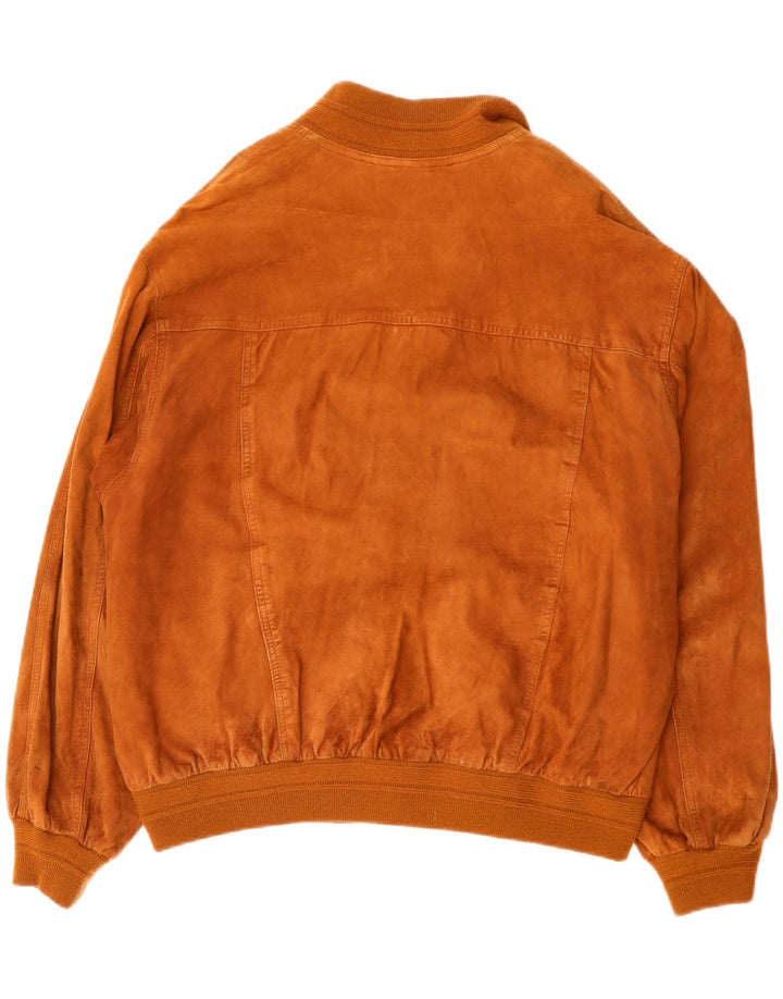 Vintage muška bomber jakna od brušene kože IT 52 XL smeđa koža