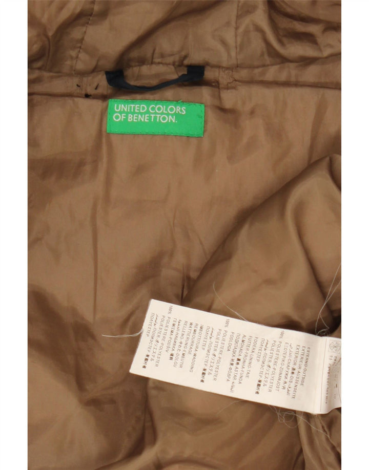Benetton ženska podstavljena jakna s kapuljačom UK 20 2XL tamnoplavi poliester