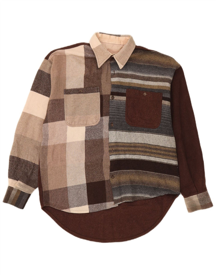 Vintage muška flanelska košulja velikih raznobojnih blokova boja