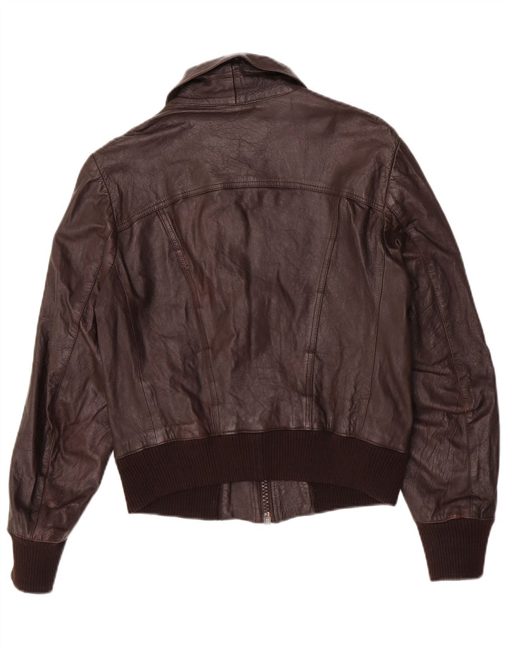 Vintage muška bomber kožna jakna IT 48 srednje smeđe kože
