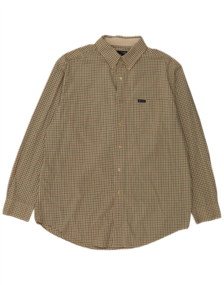 Chaps Muška košulja Large Green Gingham pamuk