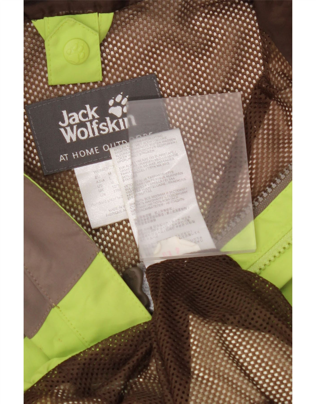 JACK WOLFSKIN Ženska kišna jakna s kapuljačom UK 12/14 srednje zelene boje