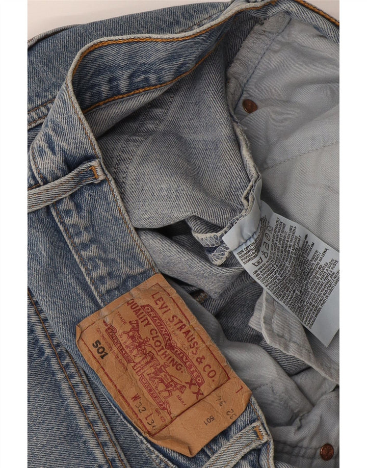 Levi's muške 501 ravne traperice W32 L34 plavi pamuk