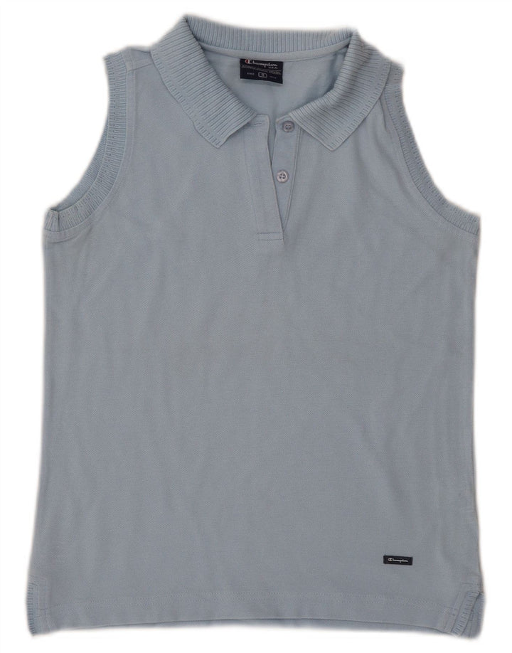 CHAMPION Ženska polo majica bez rukava UK 10 Mala plava pamuk