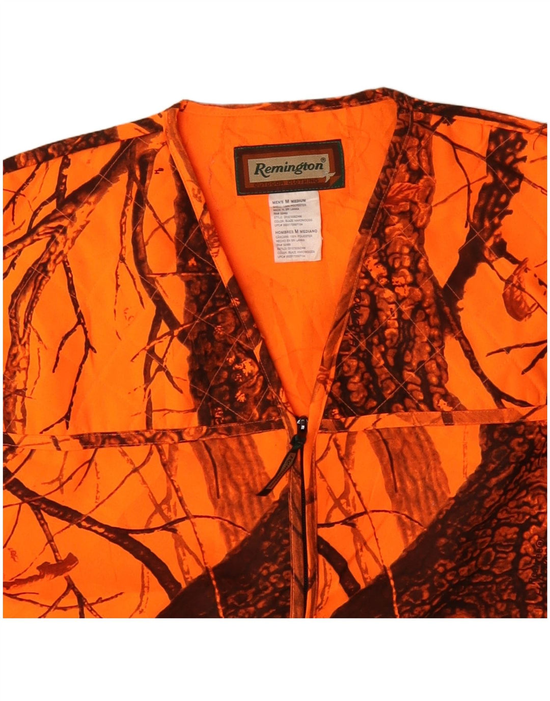 Vintage muška uslužna jakna UK 38 Srednje narančasta kamuflažna poliester