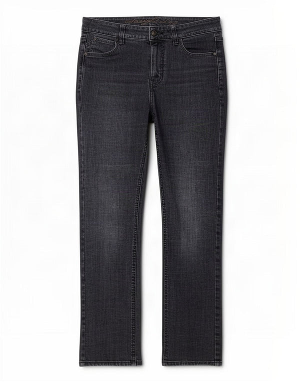 Marks & Spencer ženske traperice Bootcut UK 10 male W27 L29 tamnoplavi pamuk