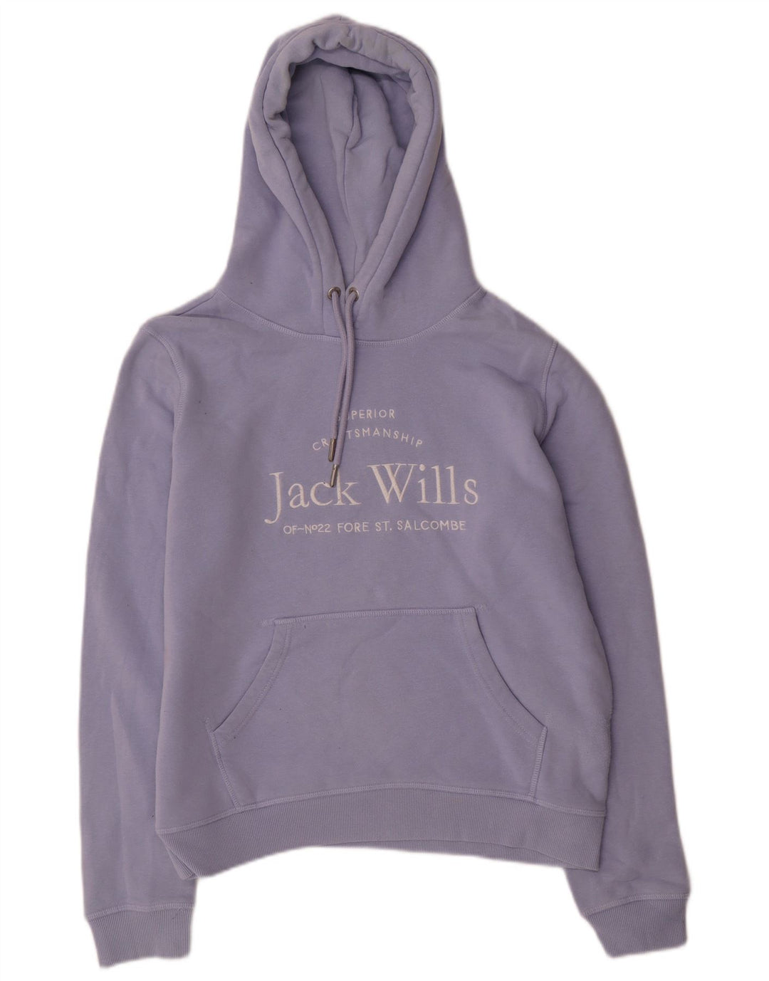 JACK WILLS Ženska majica s kapuljačom s kapuljačom UK 12 srednje ljubičasta pamuk