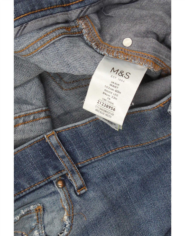 Marks & Spencer muške ravne traperice regularnog kroja W40 L33 plavi pamuk