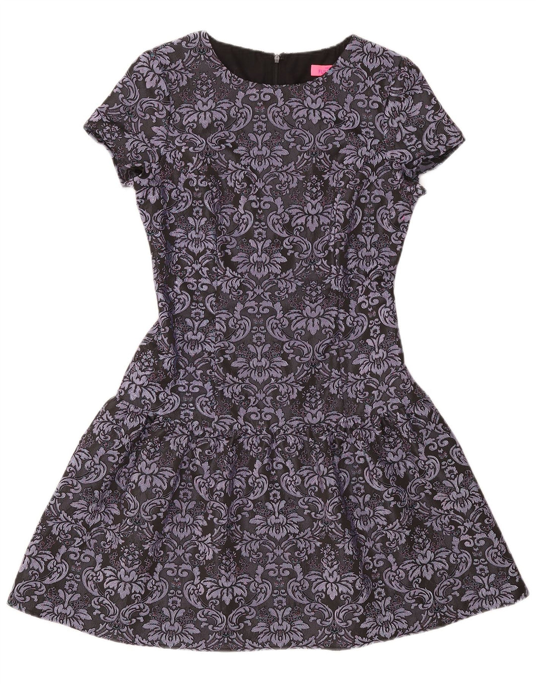 Monsoon ženska haljina A-kroja UK 10 Mali sivi poliester s paisley motivima