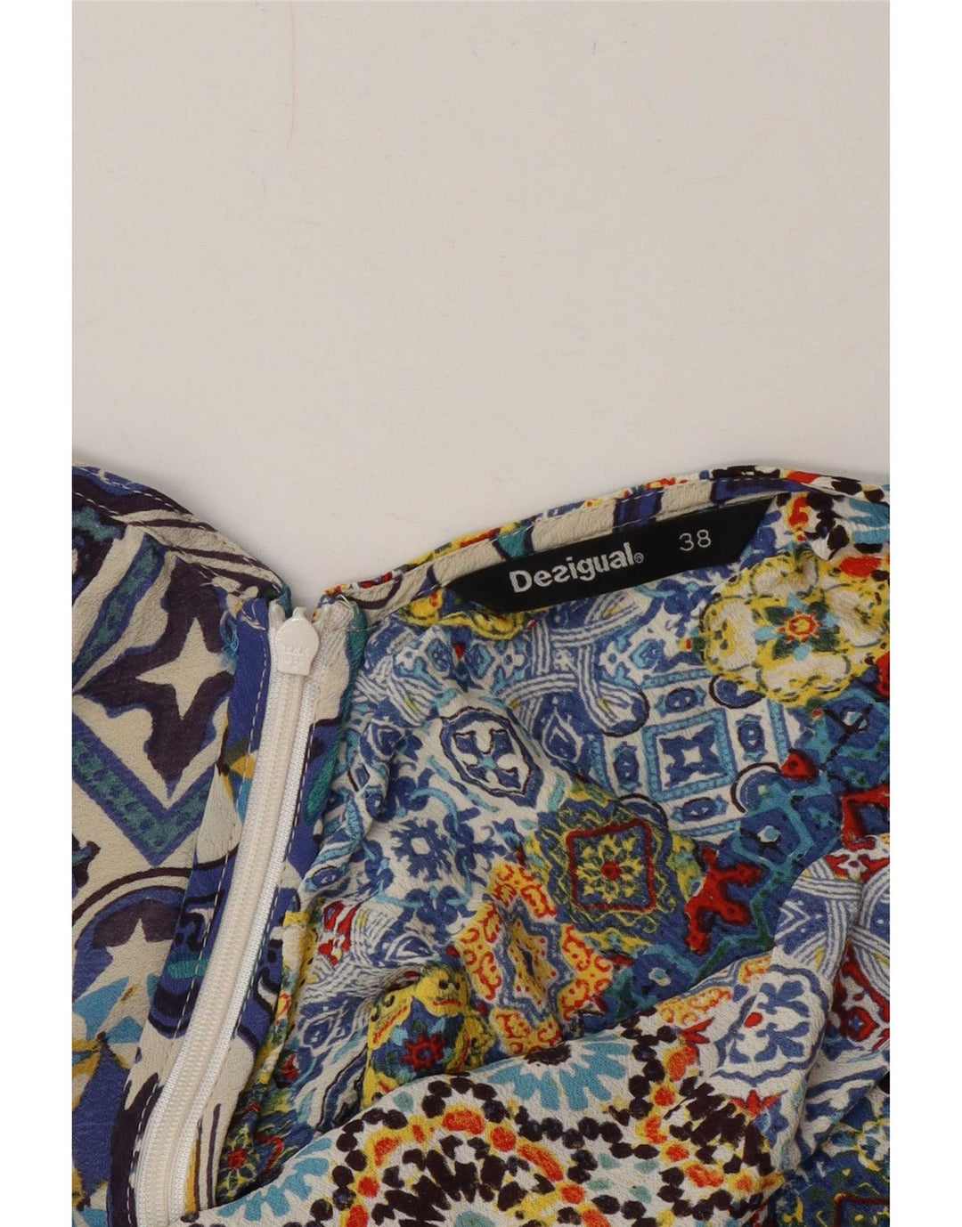 Desigual ženska grafička haljina A-kroja EU 38 srednje raznobojna patchwork