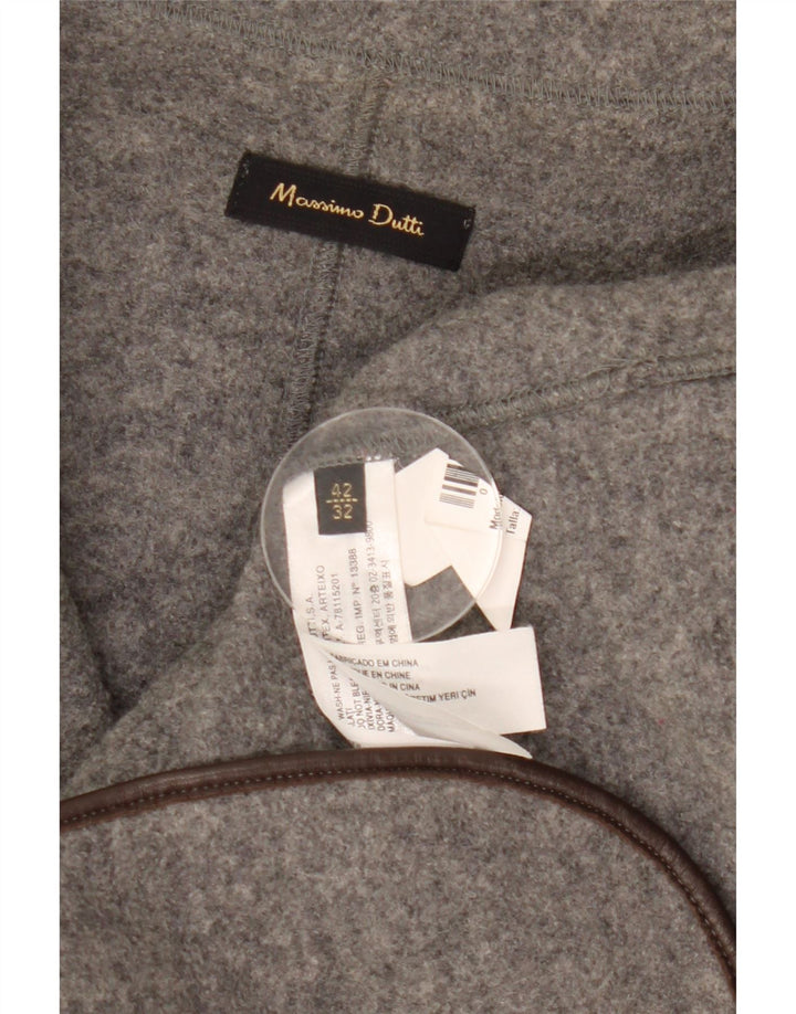 Ženska jakna s 2 gumba Massimo Dutti, velika siva vunena jakna EU 42