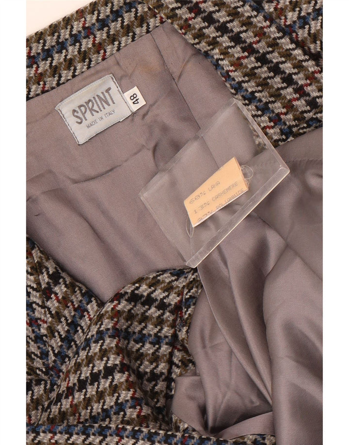 Vintage ženska jakna sa 2 gumba IT 48 XL višebojna houndstooth