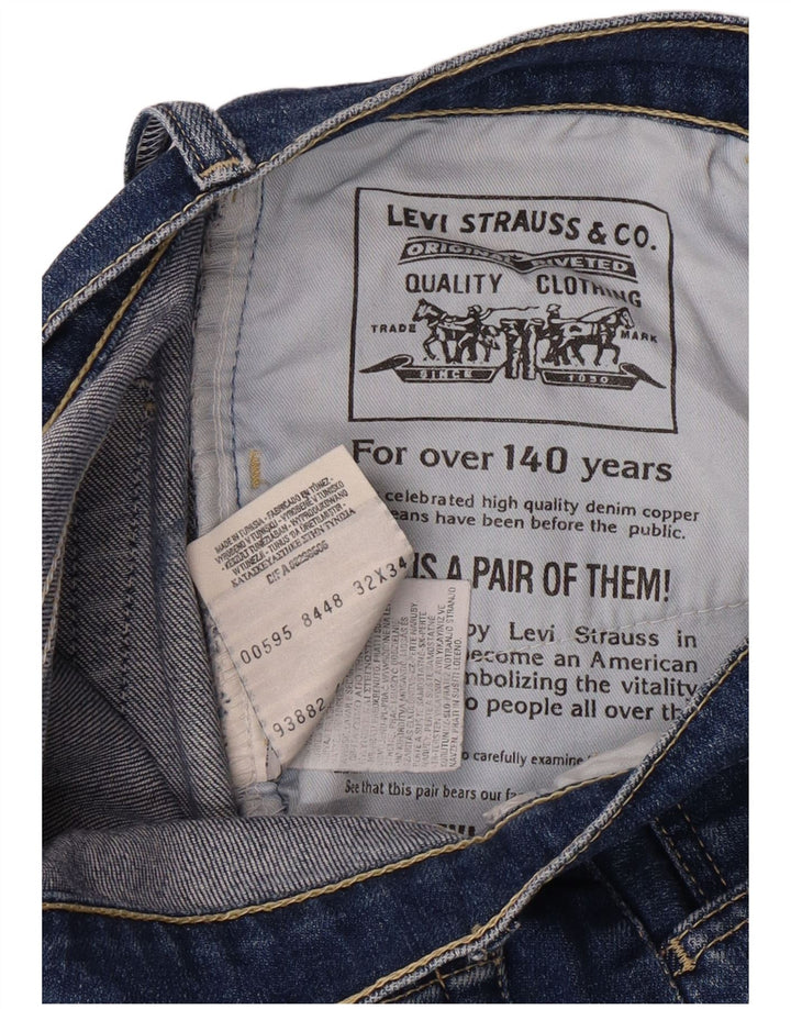 LEVI'S Womens Straight Jeans W32 L29 Blue Cotton