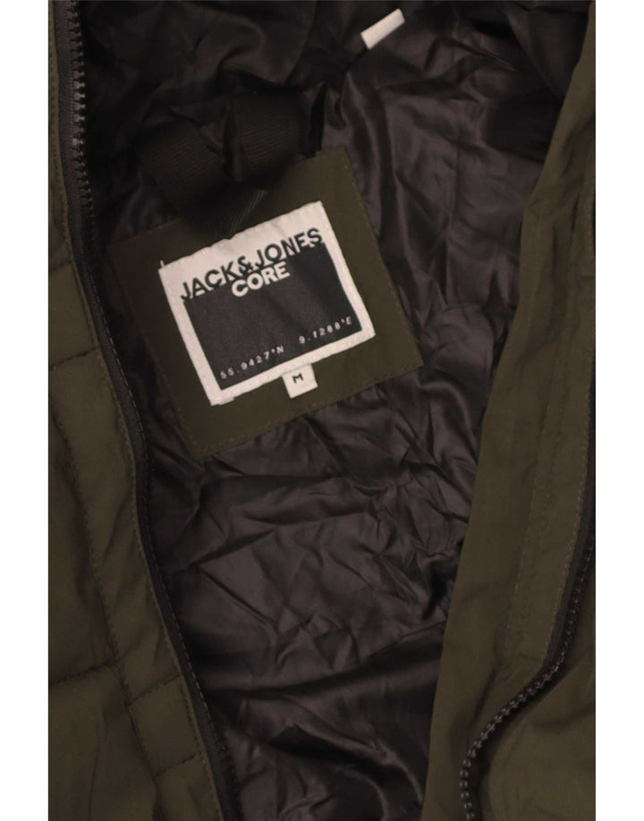 Jack & Jones muška podstavljena jakna s kapuljačom s grafičkim motivima UK 38 srednje zelena