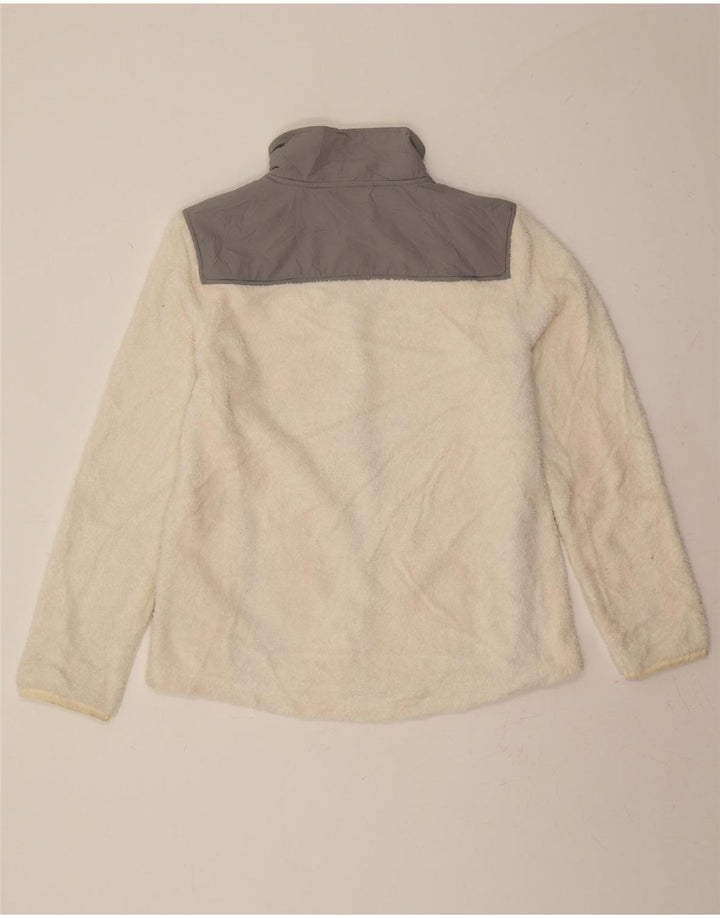 FILA Womens Fleece Jacket UK 16 Large White Colourblock Polyester Vintage Fila and Second-Hand Fila from Messina Hembry 
