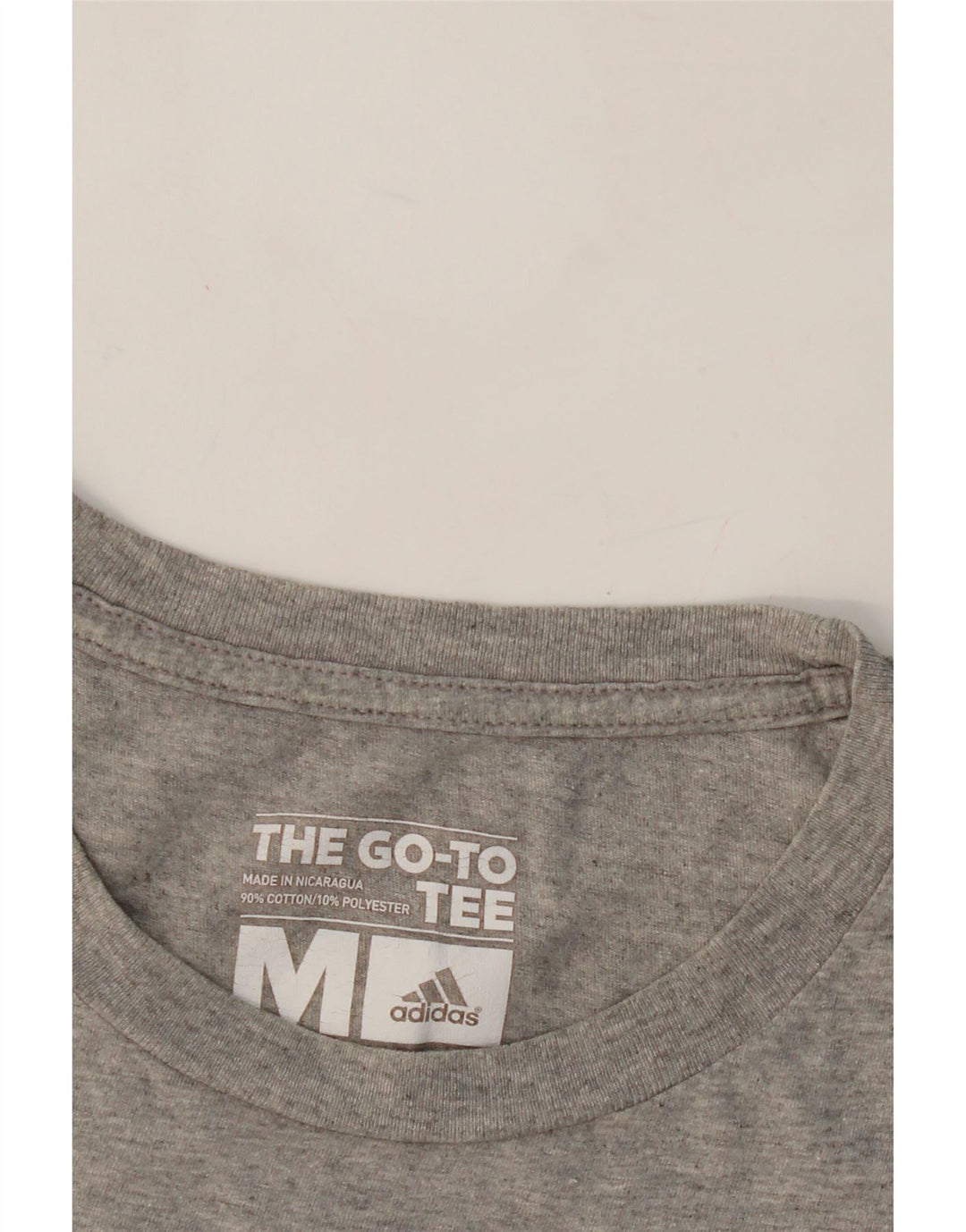 ADIDAS Mens Graphic T-Shirt Top Medium Grey Cotton Vintage Adidas and Second-Hand Adidas from Messina Hembry 
