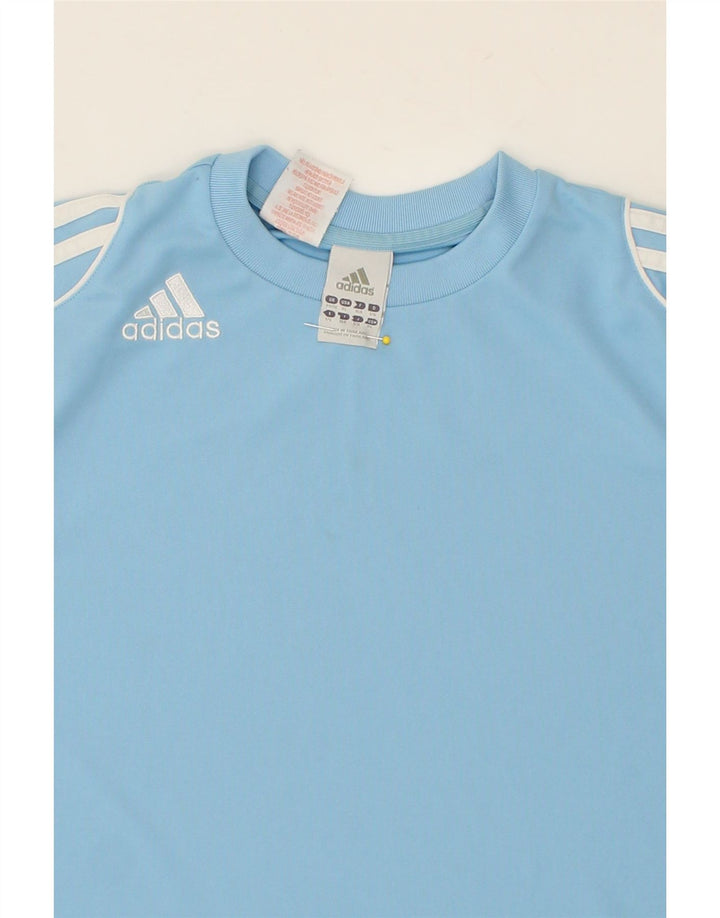 ADIDAS Boys Climalite T-Shirt Top 15-16 Years Blue Polyester Vintage Adidas and Second-Hand Adidas from Messina Hembry 