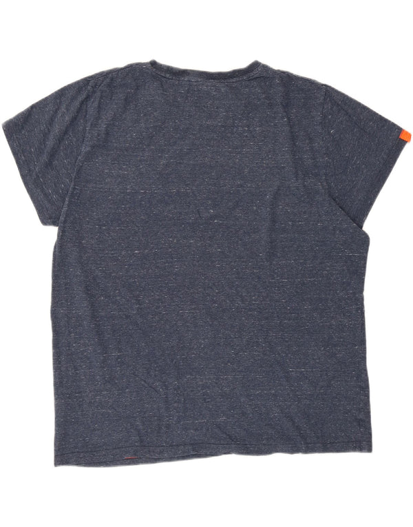 Superdry muška majica kratkih rukava standardnog kroja 2XL tamnoplavi flekasti pamuk