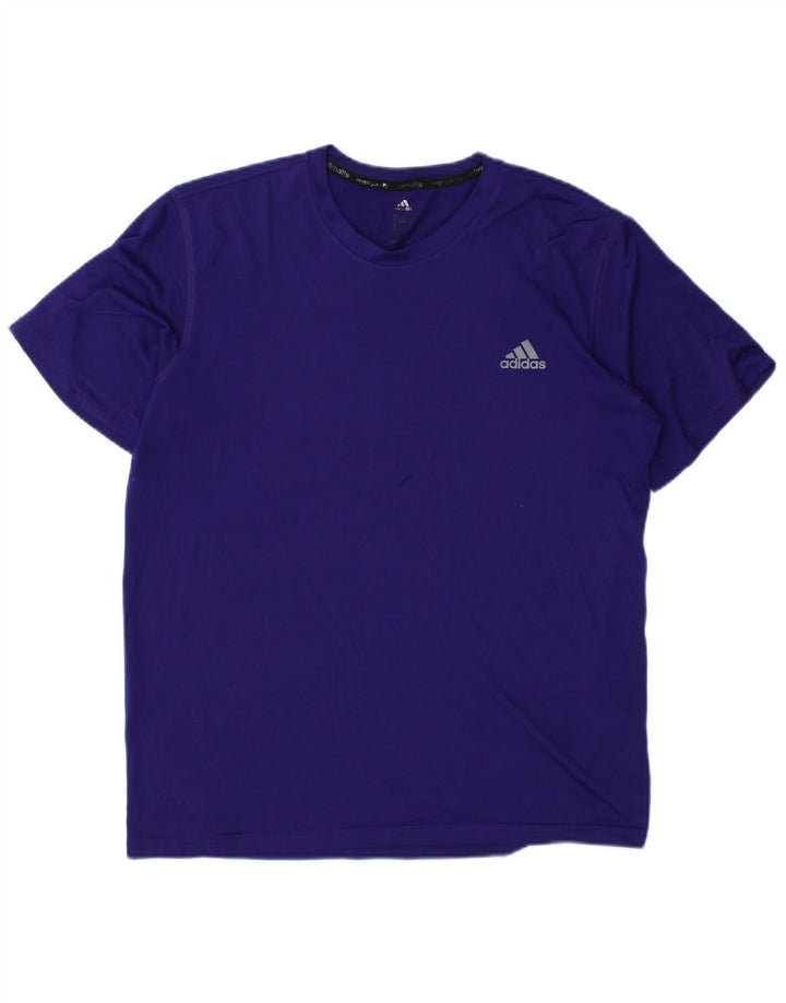 ADIDAS muška Climalite majica kratkih rukava Srednje ljubičasti poliester
