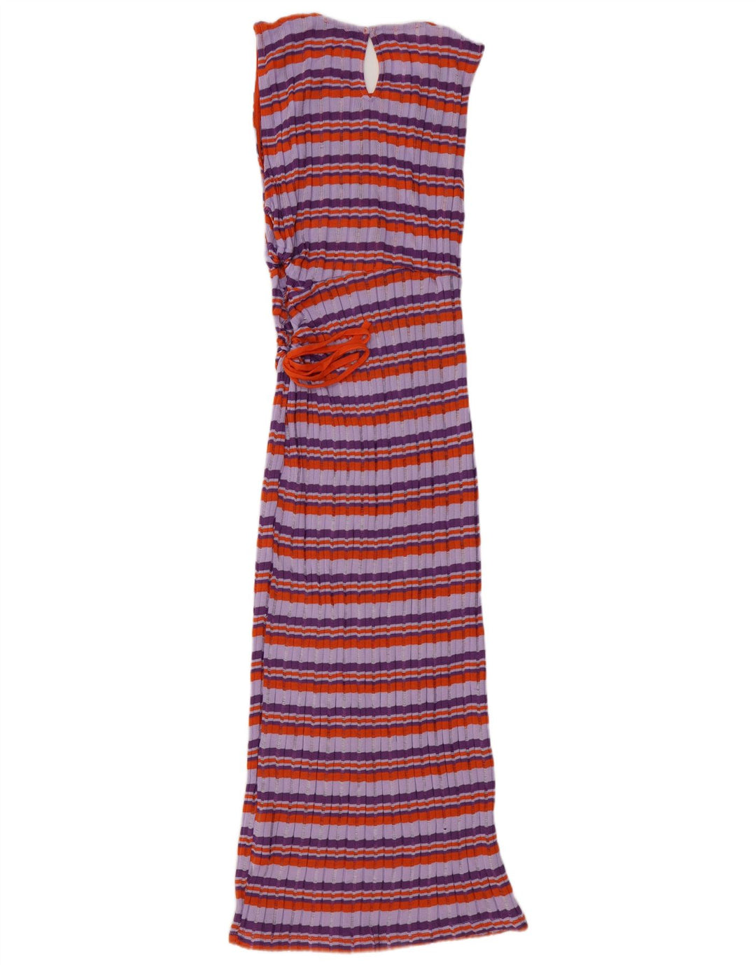 ZARA ženska džemper haljina bez rukava UK 12 srednje ljubičasto prugasti poliester