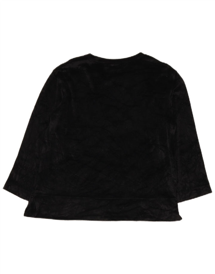 Max Mara ženska majica od velura za vikend 3/4 rukava UK 16 velika crna svila