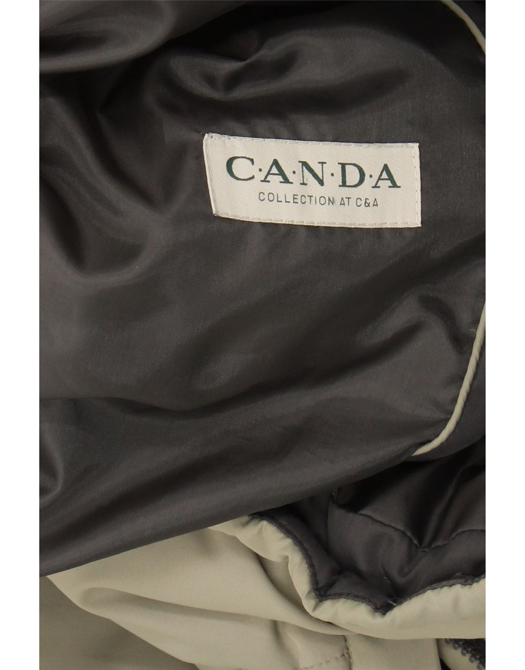 CANDA Mens Padded Jacket EU 48 4XL Khaki Colourblock Polyester Vintage Canda and Second-Hand Canda from Messina Hembry 