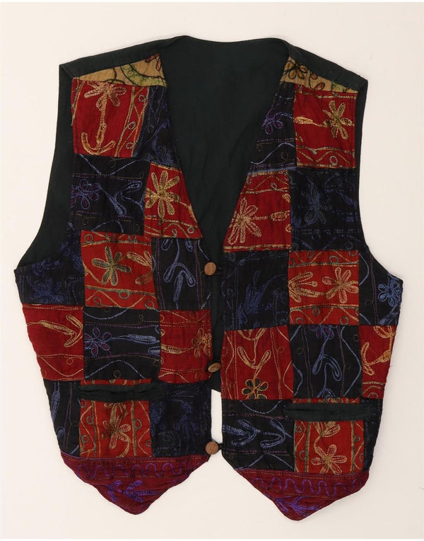 Vintage muški prsluk Veliki raznobojni patchwork pamuk