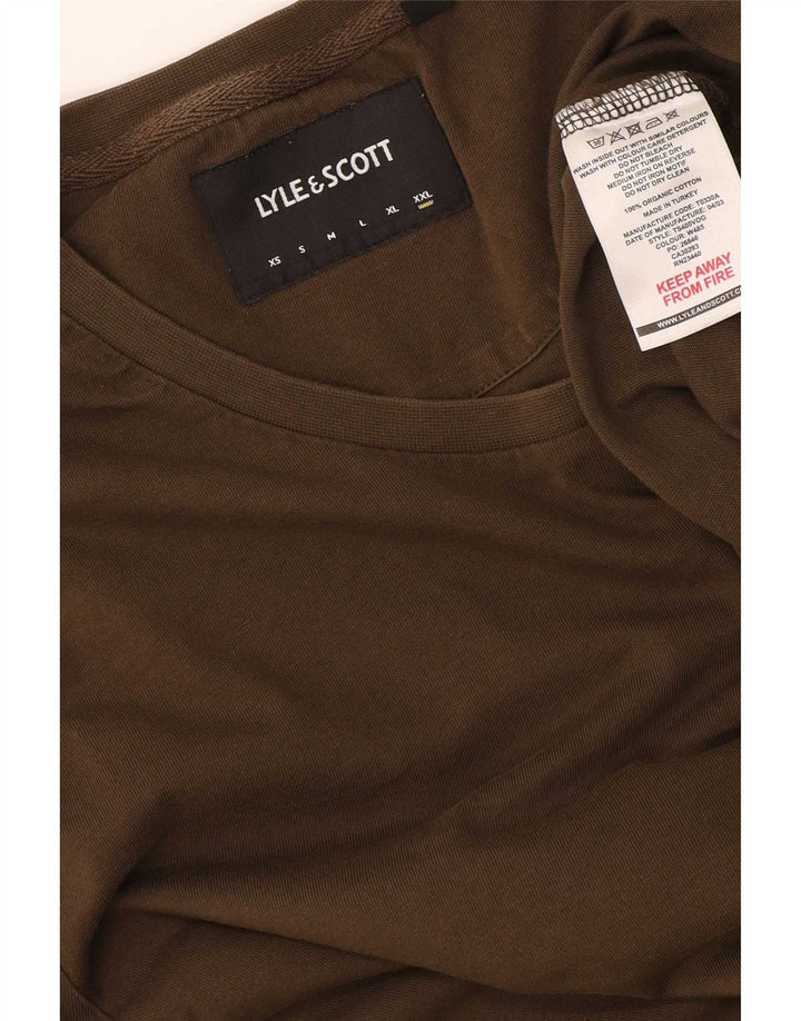 Gornji dio muške majice Lyle & Scott 2XL kaki pamuk
