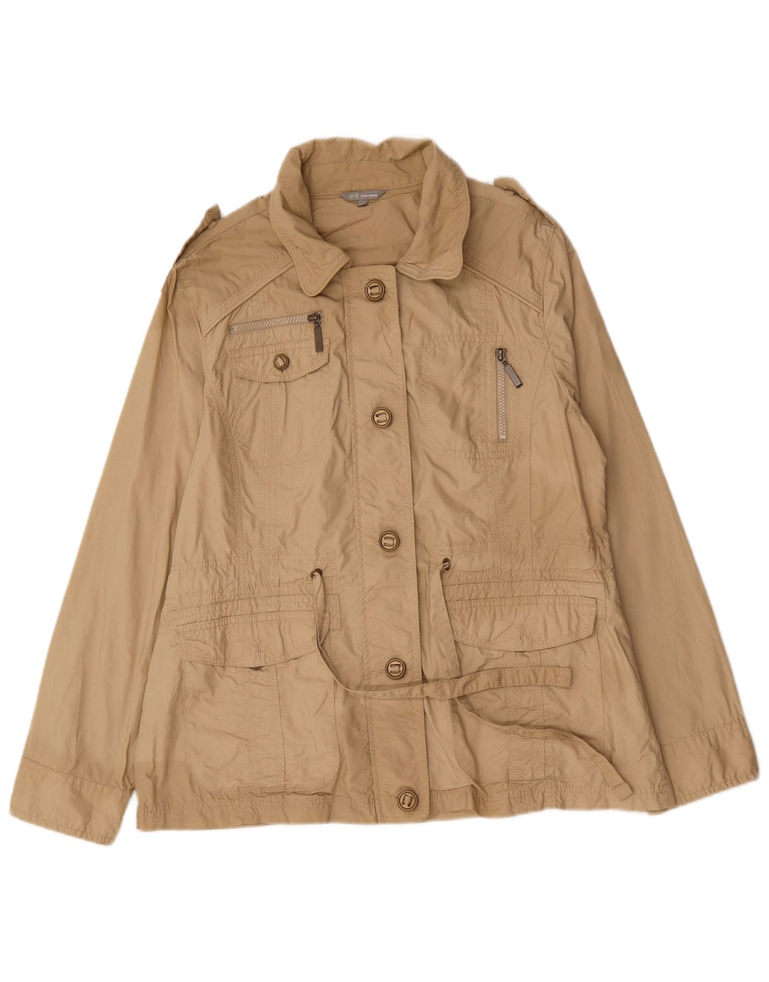 Marks & Spencer ženska vojna pomoćna jakna UK 16 Large Beige Cotton