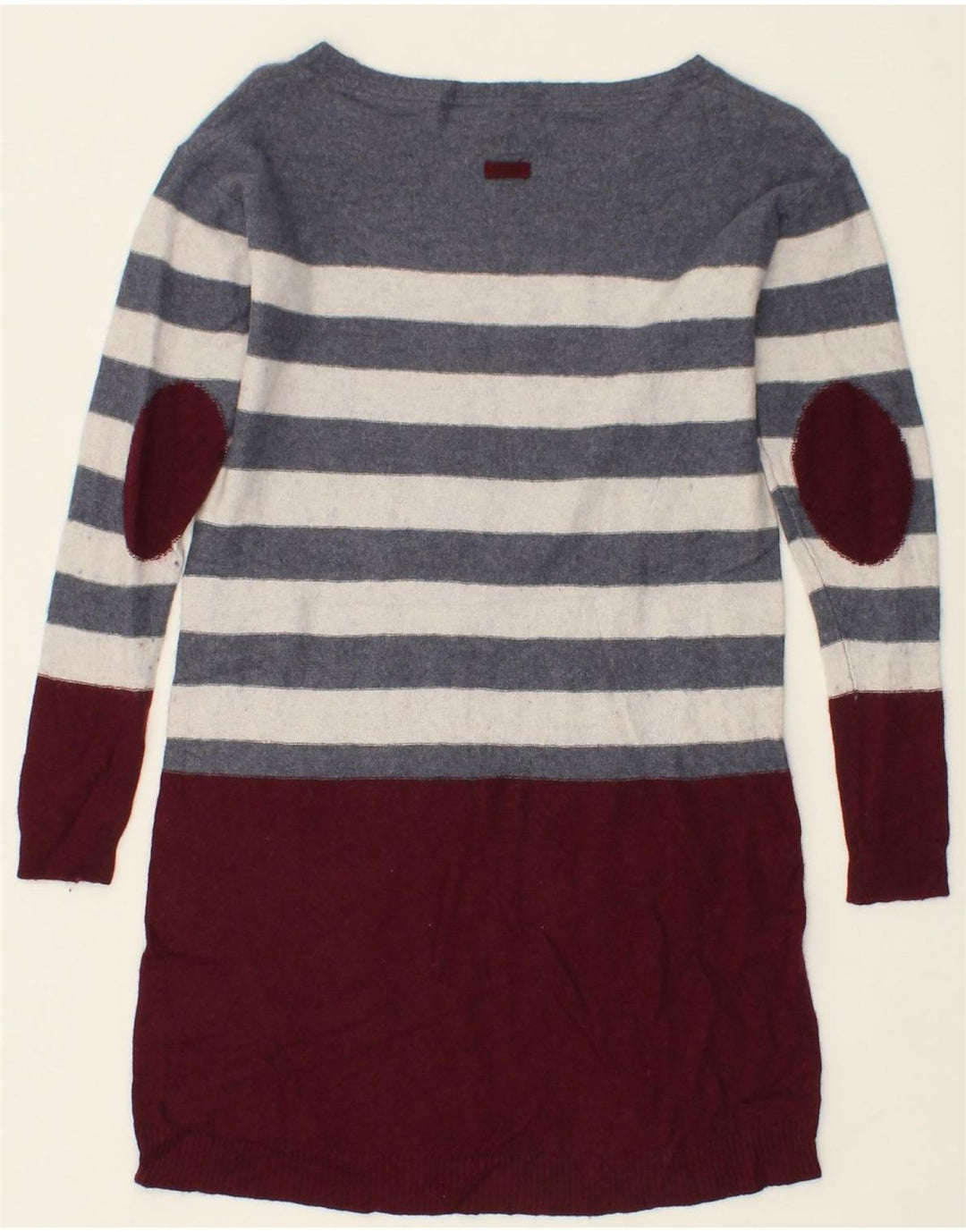 WHITE STUFF Womens Boat Neck Jumper Sweater UK 8 Small  Grey Colourblock Vintage White Stuff and Second-Hand White Stuff from Messina Hembry 