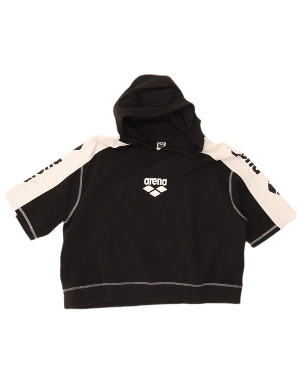 ARENA Ženska majica s kapuljačom s kapuljačom s kapuljačom UK 16 Veliki blok crne boje